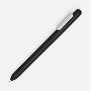 Ручка шариковая Swiper Soft Touch, черная с белым